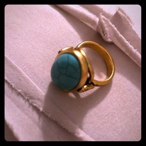 Silpada turquoise and brass ring